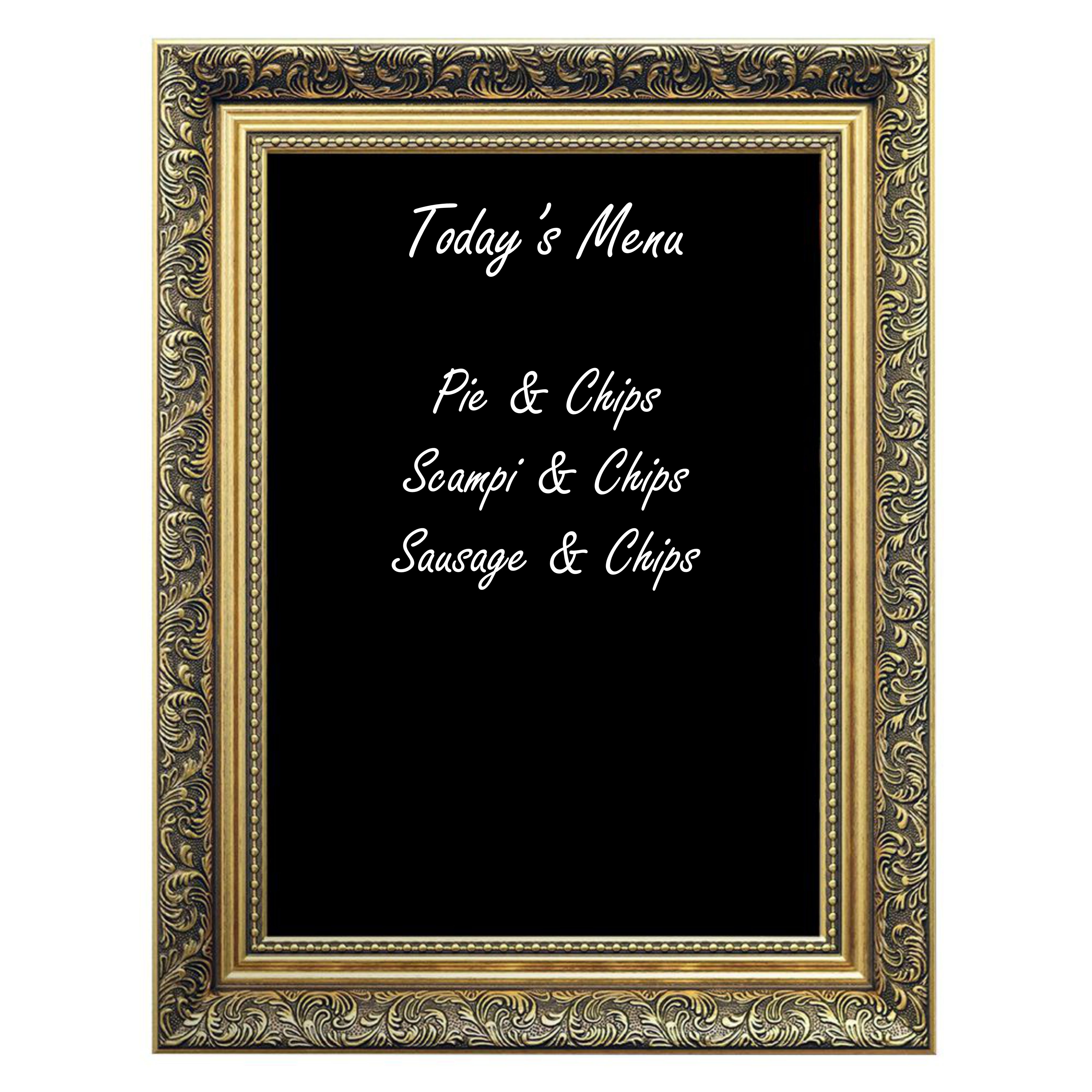 Gold Framed Chalk Board Blackboard A5